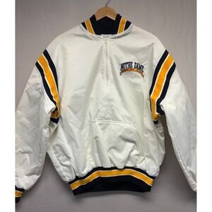 Notre Dame Fighting Irish Jacket DeLong NCAA Windbreaker Mens 1/4 Zip XL Vintage